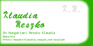 klaudia meszko business card